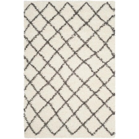 Safavieh Dallas Shag Large Rectangle Area Rug, Ivory and Dark Grey - 10 x 14 ft. SGD258H-10